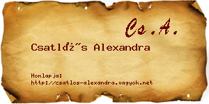 Csatlós Alexandra névjegykártya