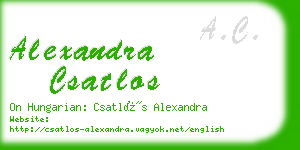 alexandra csatlos business card